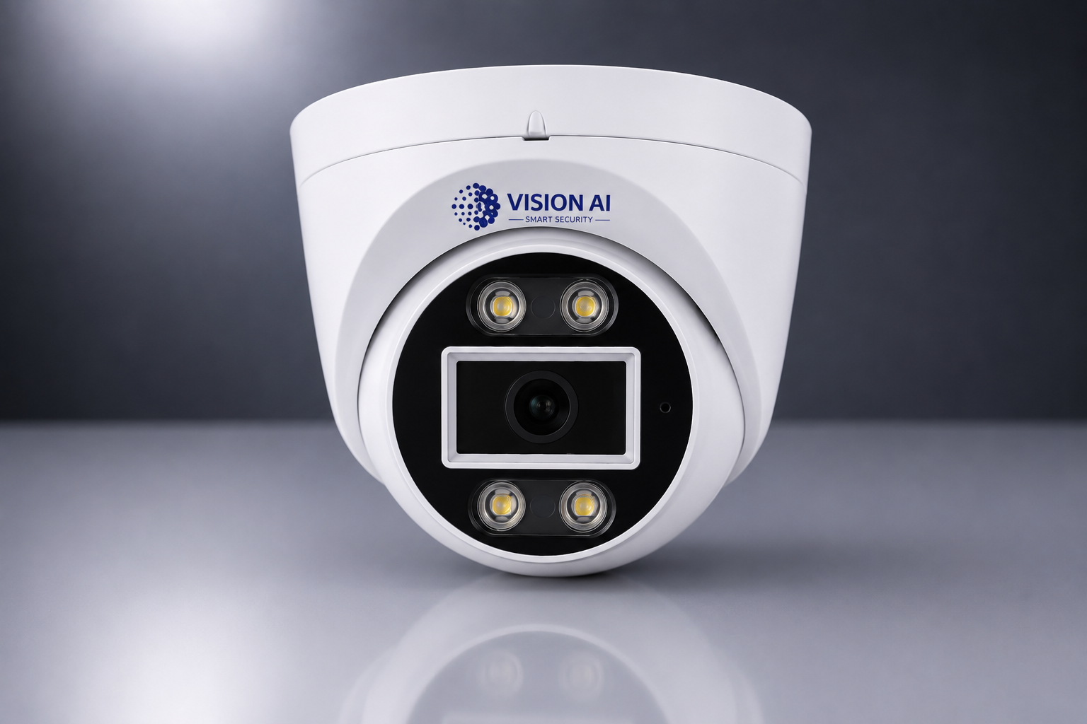 Vision AI 5MP AI Smart Dome CCTV Camera – 4K Ultra HD, Color Night Vision, Human Detection, Audio & 4 LED Lights